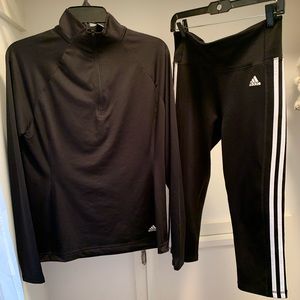 Adidas Pullover and Capri Leggings